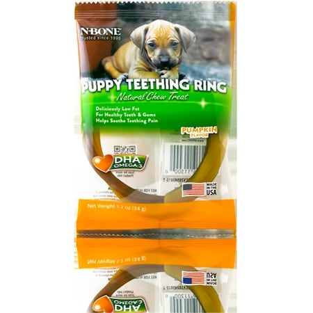 N-Bone 113024 Puppy Teething Rings In Pumpkin, 3PK 67511302